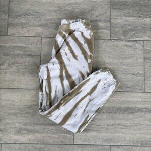Good American Womens Oversized Olive/White Tie-dye Joggers Size 1 (S)